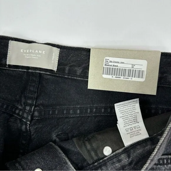 Everlane Women’s NWT Washed Black The Curvy 90's Cheeky Luxury Jean W30-32/L28.5