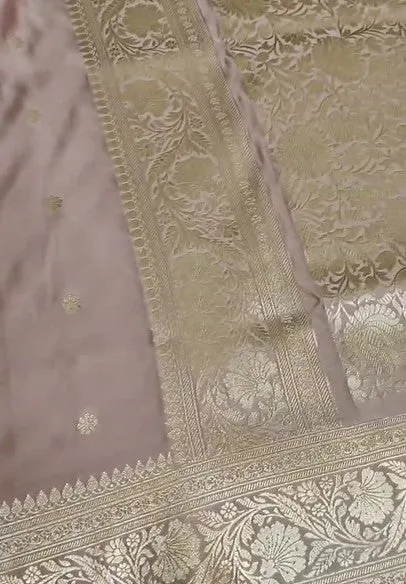 Exclusive Pure Banarasi Mashru Zari Weaving Work Silk Saree