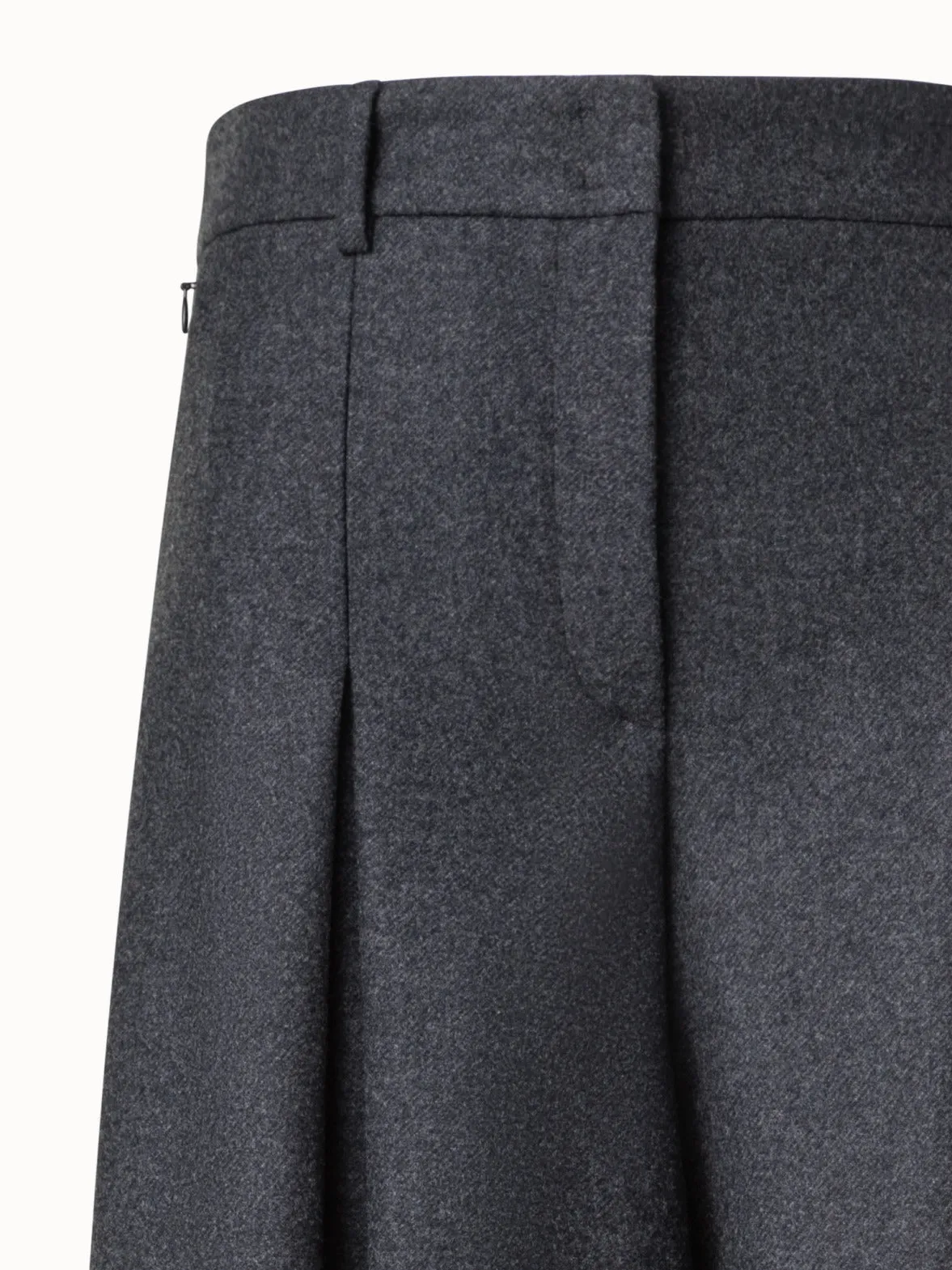 Extra Wide Palazzo Wool Stretch Flannel Pants