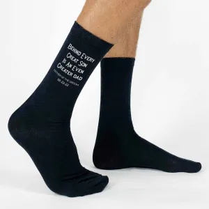Father of the Groom Socks - Personalized for the Wedding