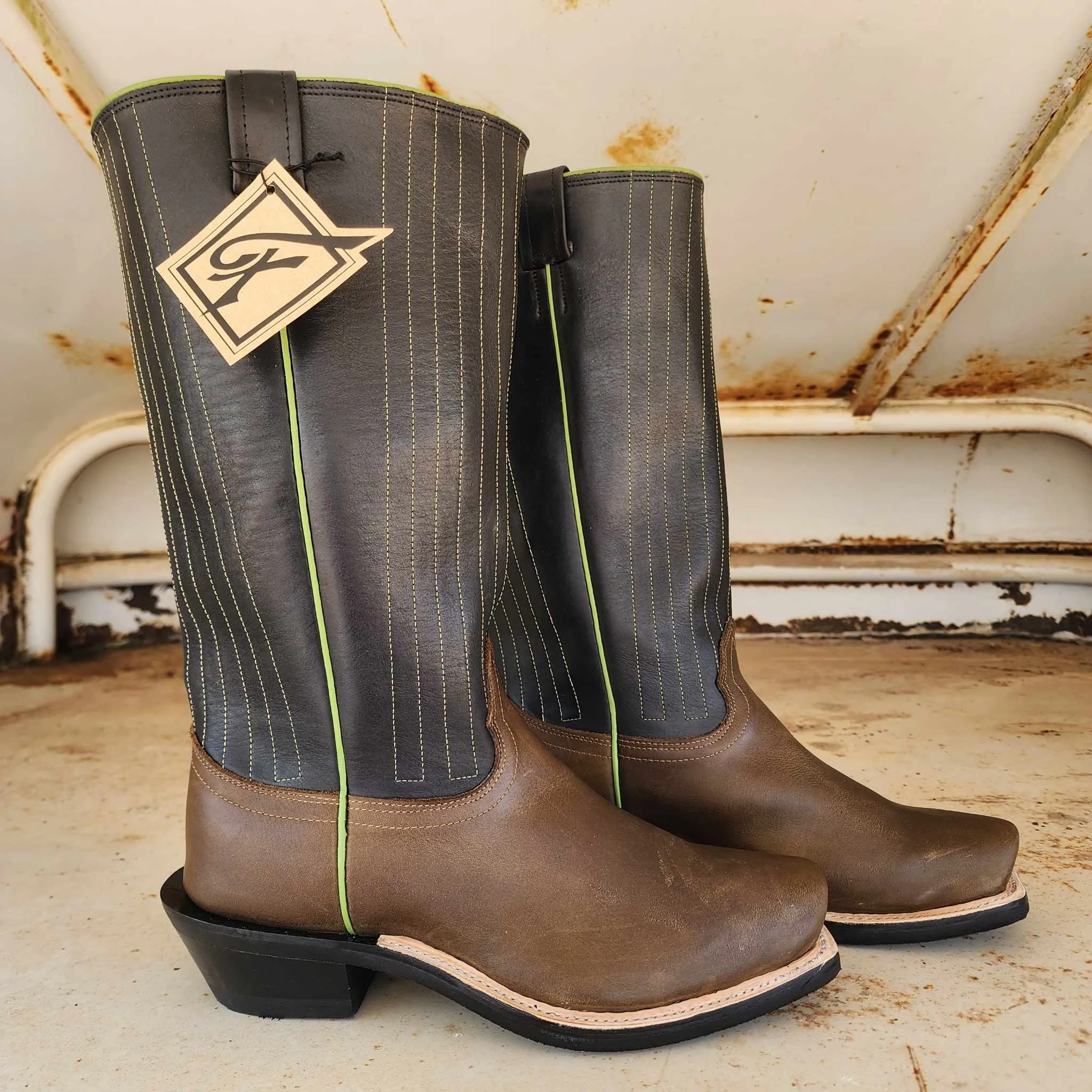 Fenoglio Picosa Creek Exclusive Olive Arizona w/Black - The Presidio Boot - FB00101720