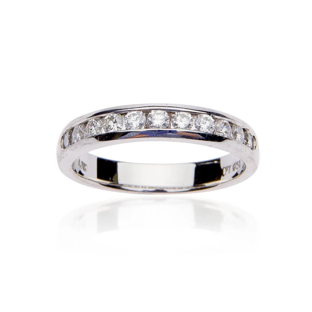 Fink's 11 Round Channel Set Narrow Diamond Band