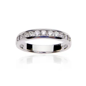 Fink's 11 Round Channel Set Narrow Diamond Band