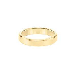 Fink's 14K Yellow Gold Brushed Center with Beveled Edges