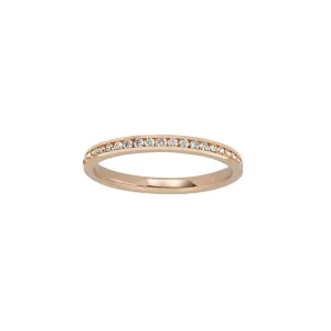 Fink's 18K Rose Gold Channel Set Diamond Wedding Band