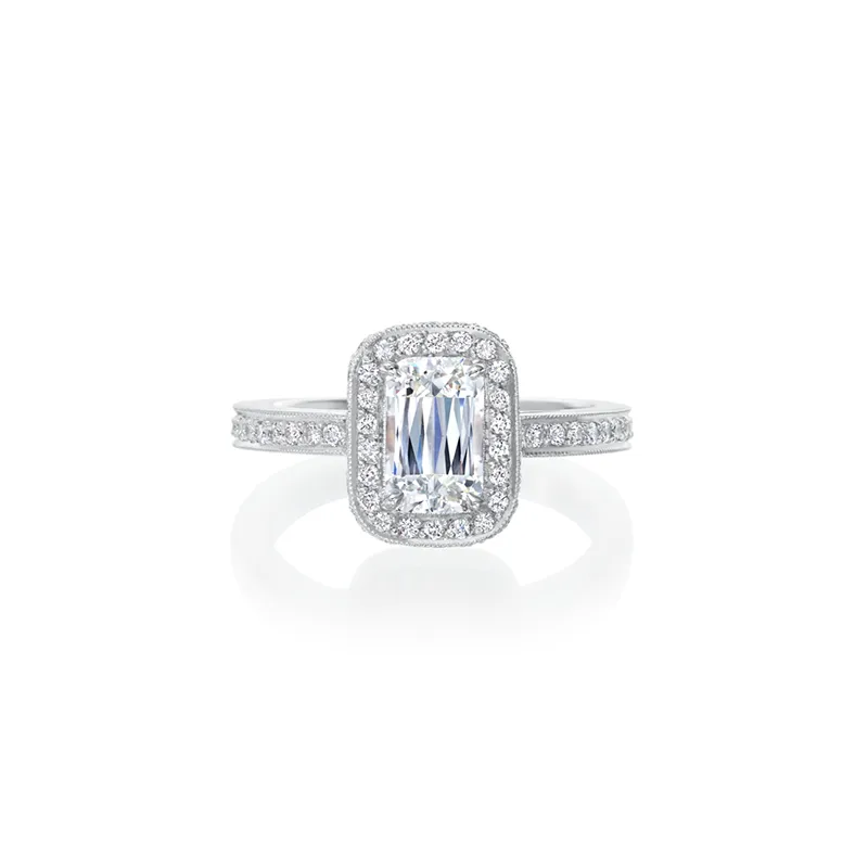Fink's Exclusive Ashoka Diamond Halo Engagement Ring in Platinum