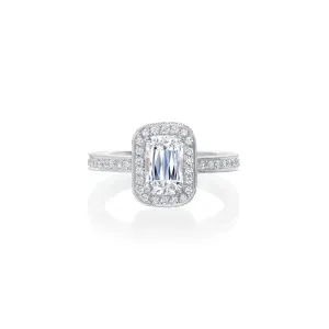 Fink's Exclusive Ashoka Diamond Halo Engagement Ring in Platinum