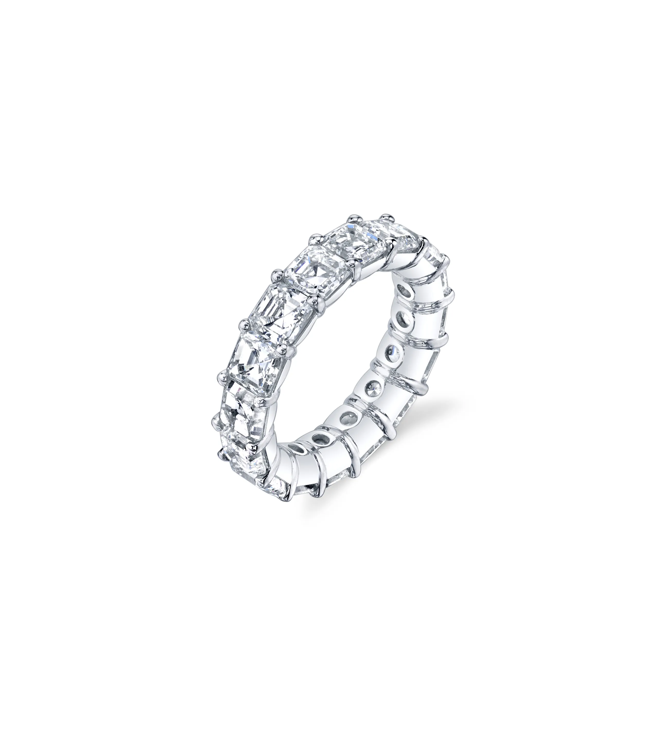 Fink's Exclusive Asscher Diamond Eternity Band in Platinum