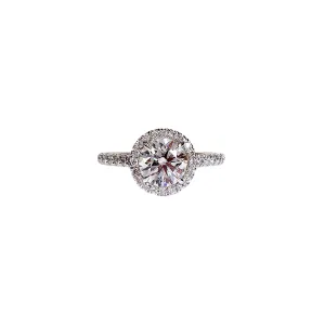 Fink's Exclusive Platinum Halo Round Diamond Engagement Ring