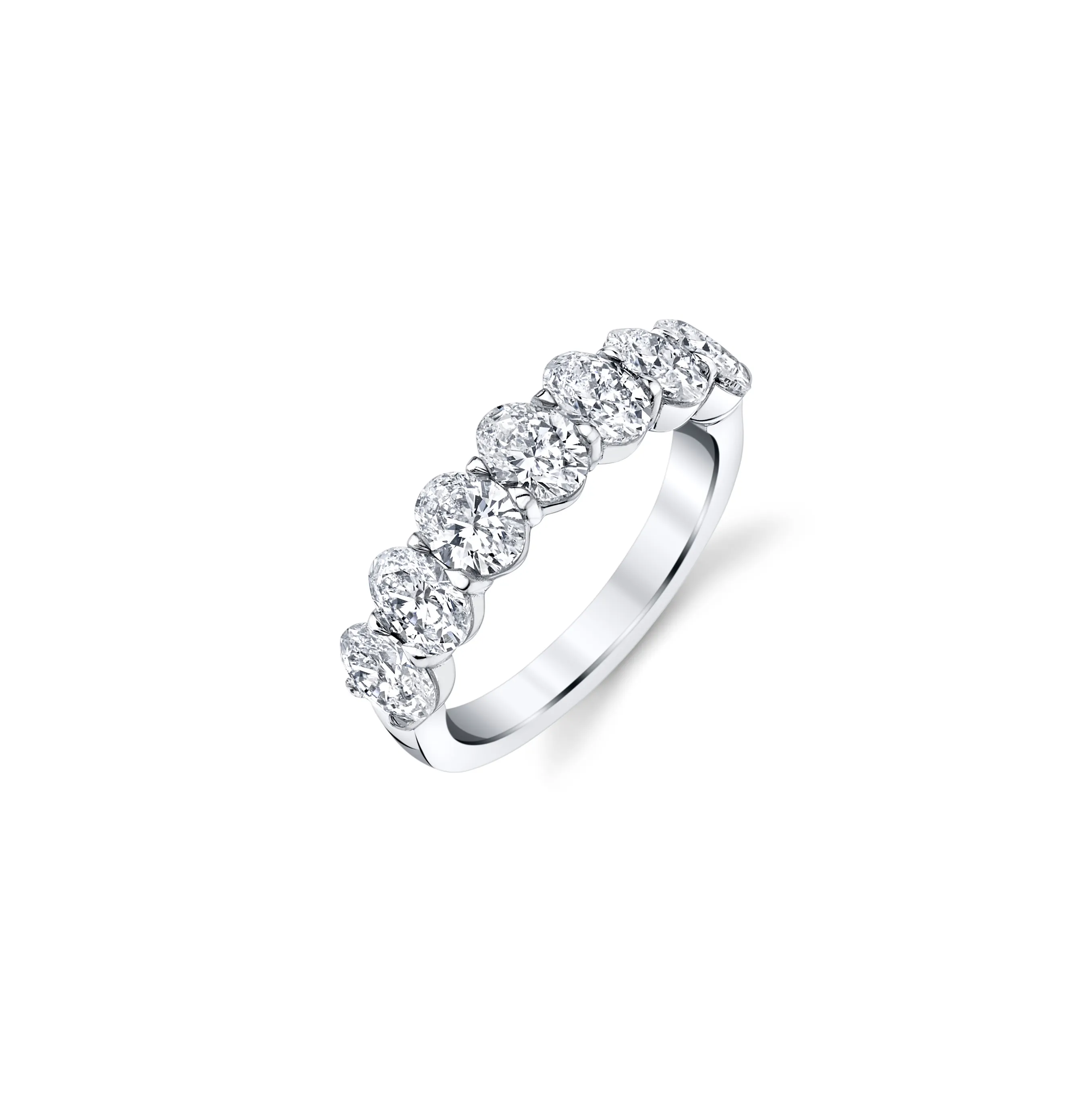 Fink's Exclusive Platinum Oval Diamond Band