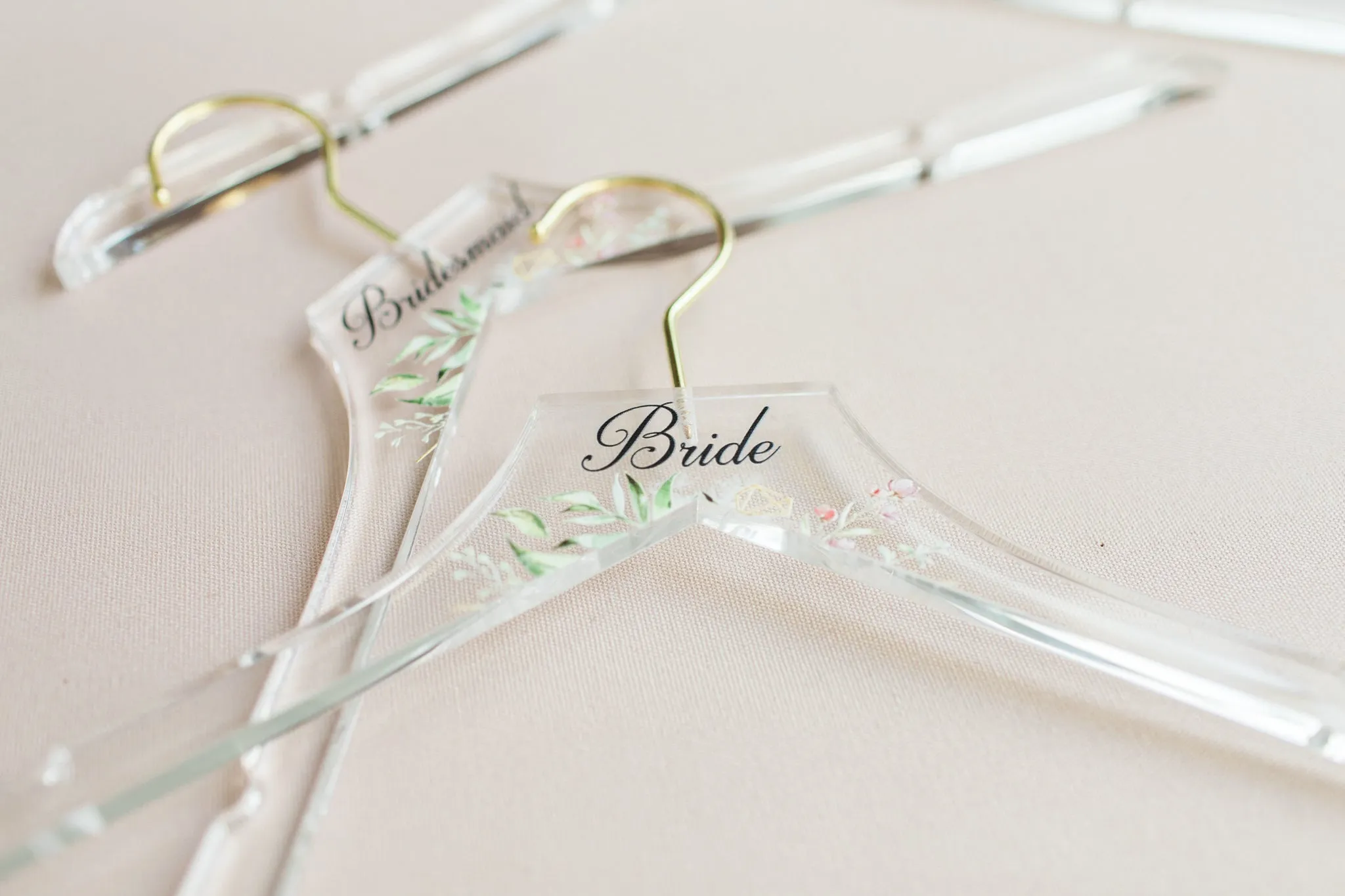 Floral Acrylic Personalized Hangers