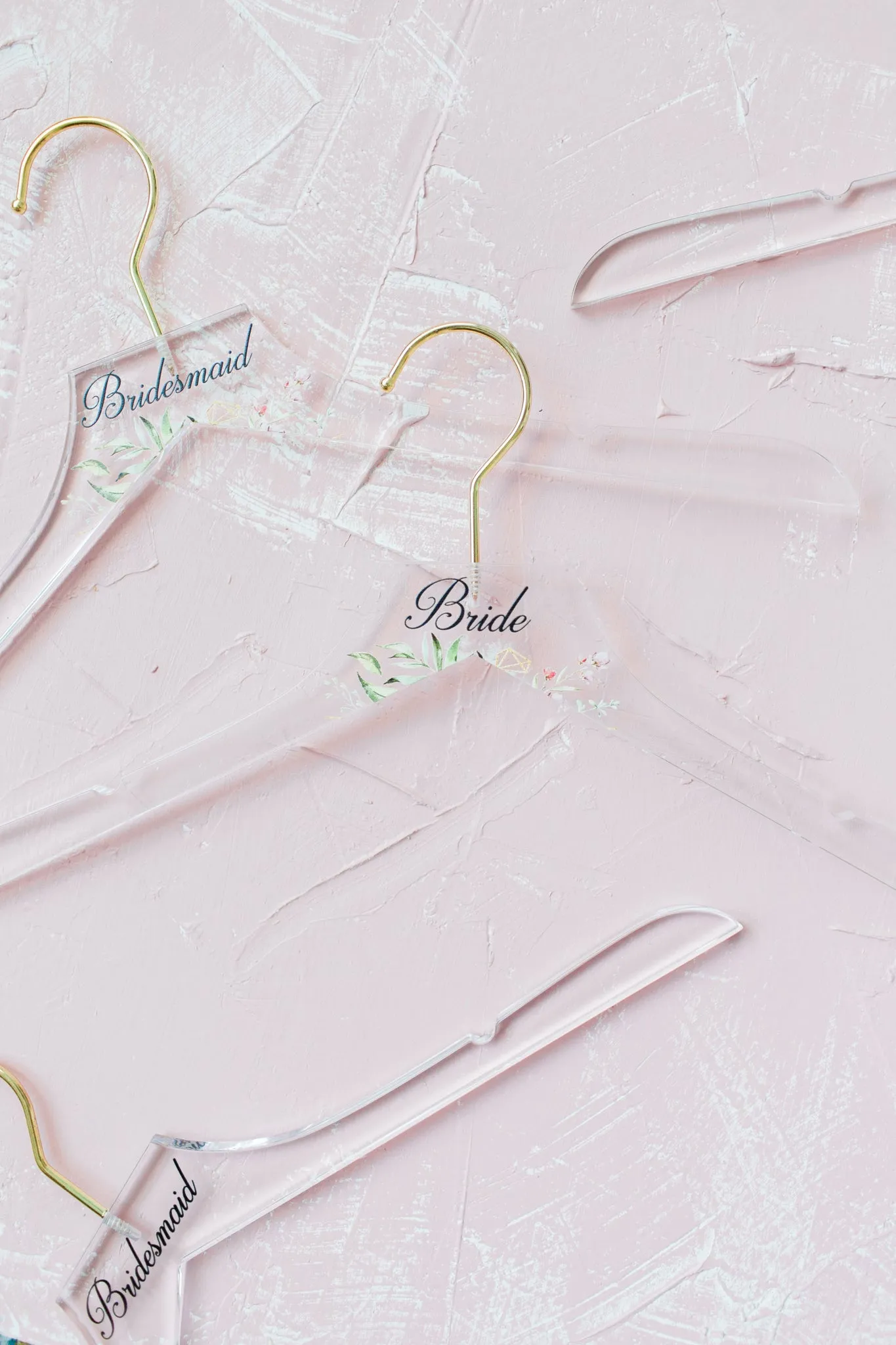 Floral Acrylic Personalized Hangers