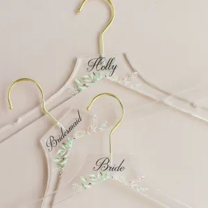 Floral Acrylic Personalized Hangers