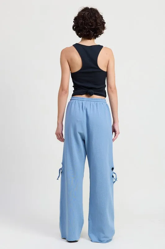 French Terry Pants With Cutout Details