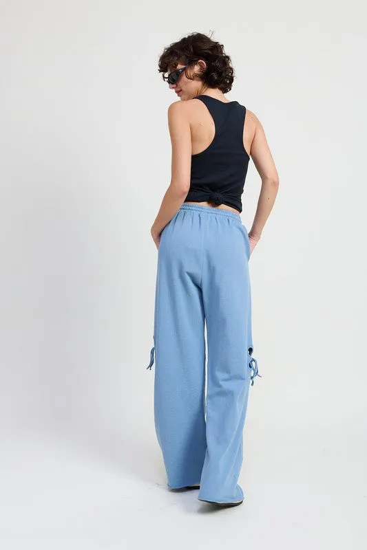 French Terry Pants With Cutout Details