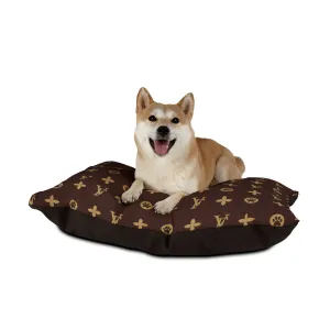 Furry Vuiton Faux-Designer Luxury Pet Bed