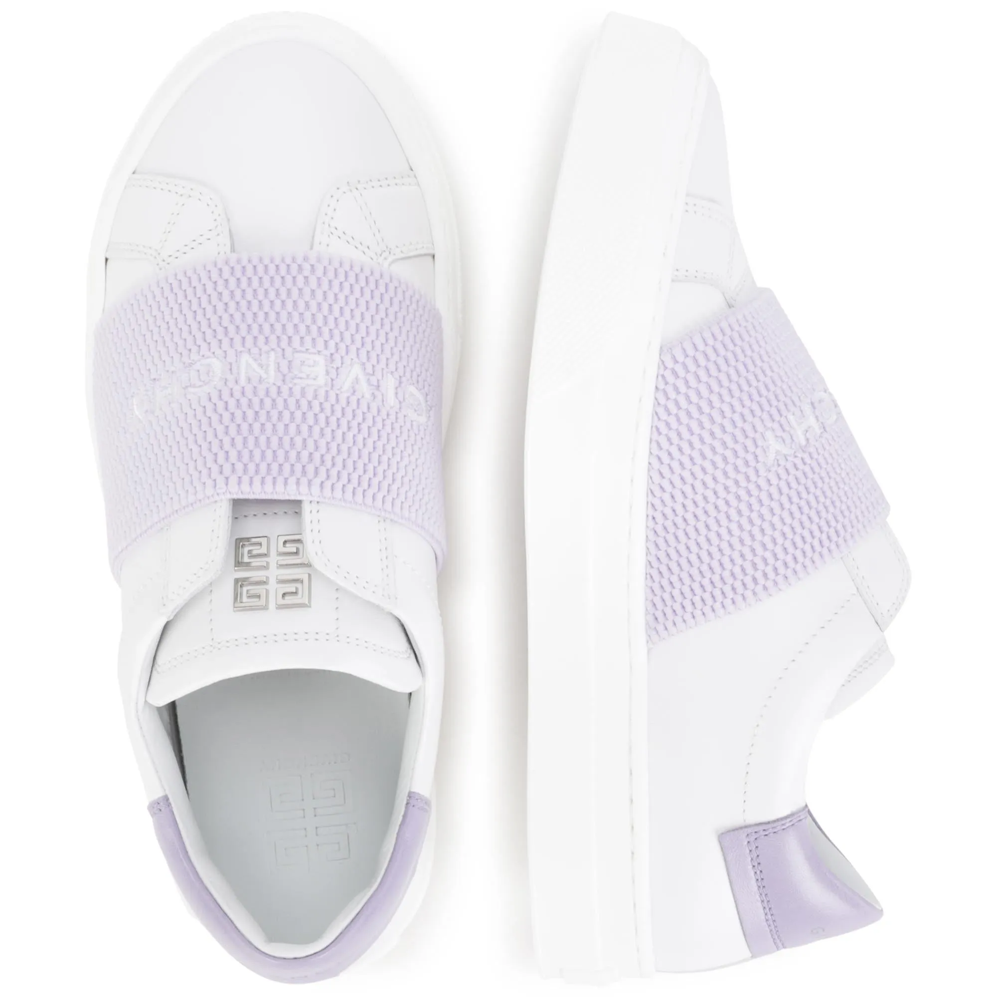 Givenchy White and Lavender Sneakers
