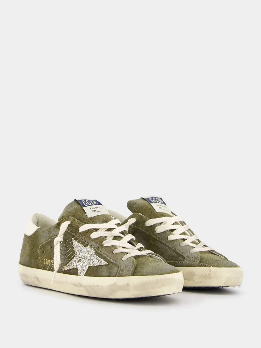 Glittered Suede Super-Star Sneakers