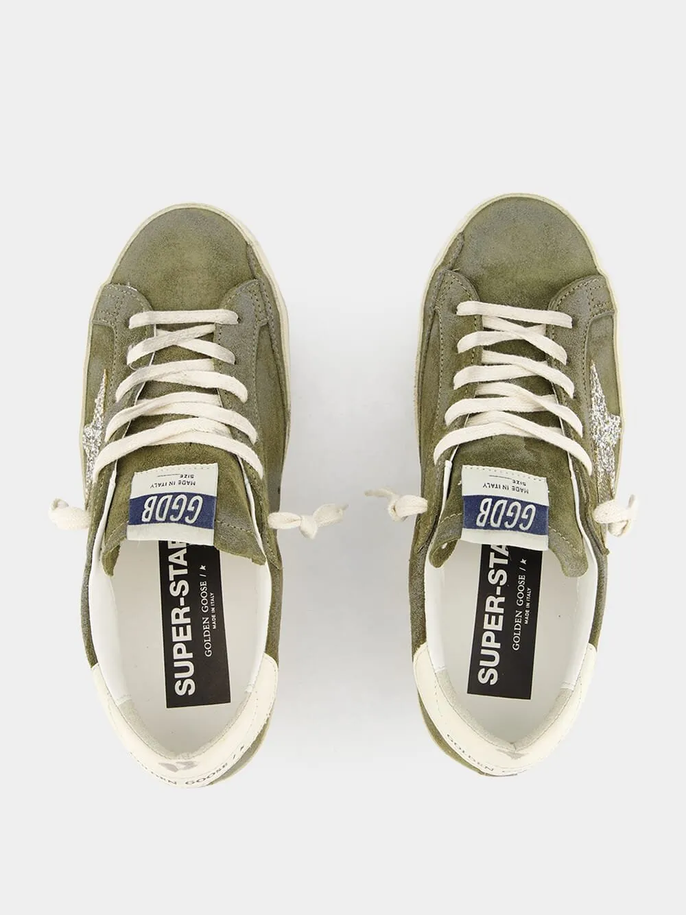 Glittered Suede Super-Star Sneakers
