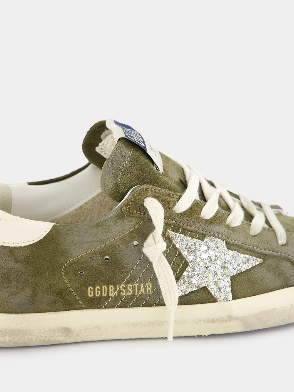 Glittered Suede Super-Star Sneakers