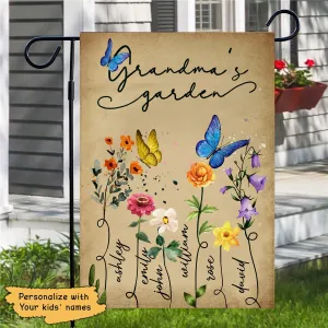 Grandma‘s Garden Personalized Garden Flag