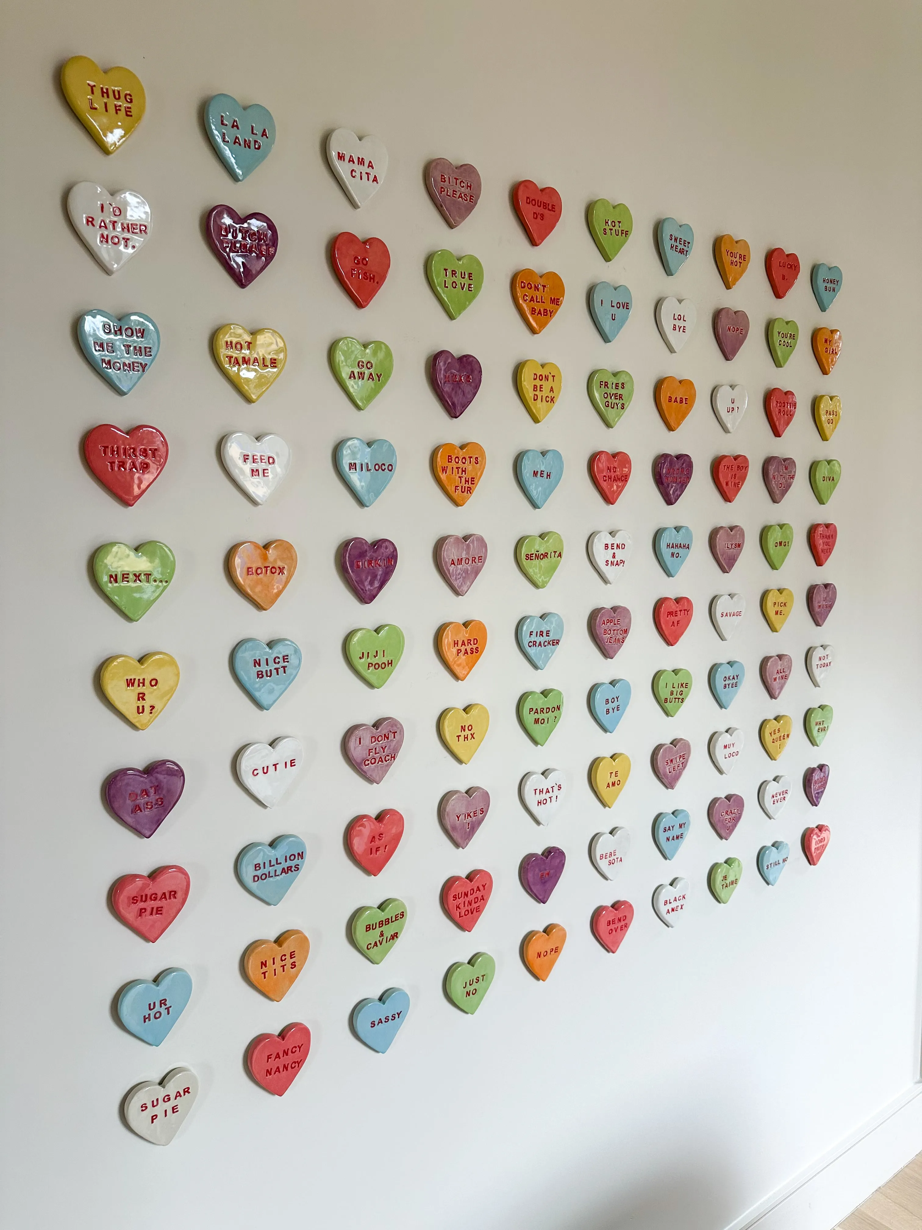 Half Dozen Ceramic Hearts ~ Set 92
