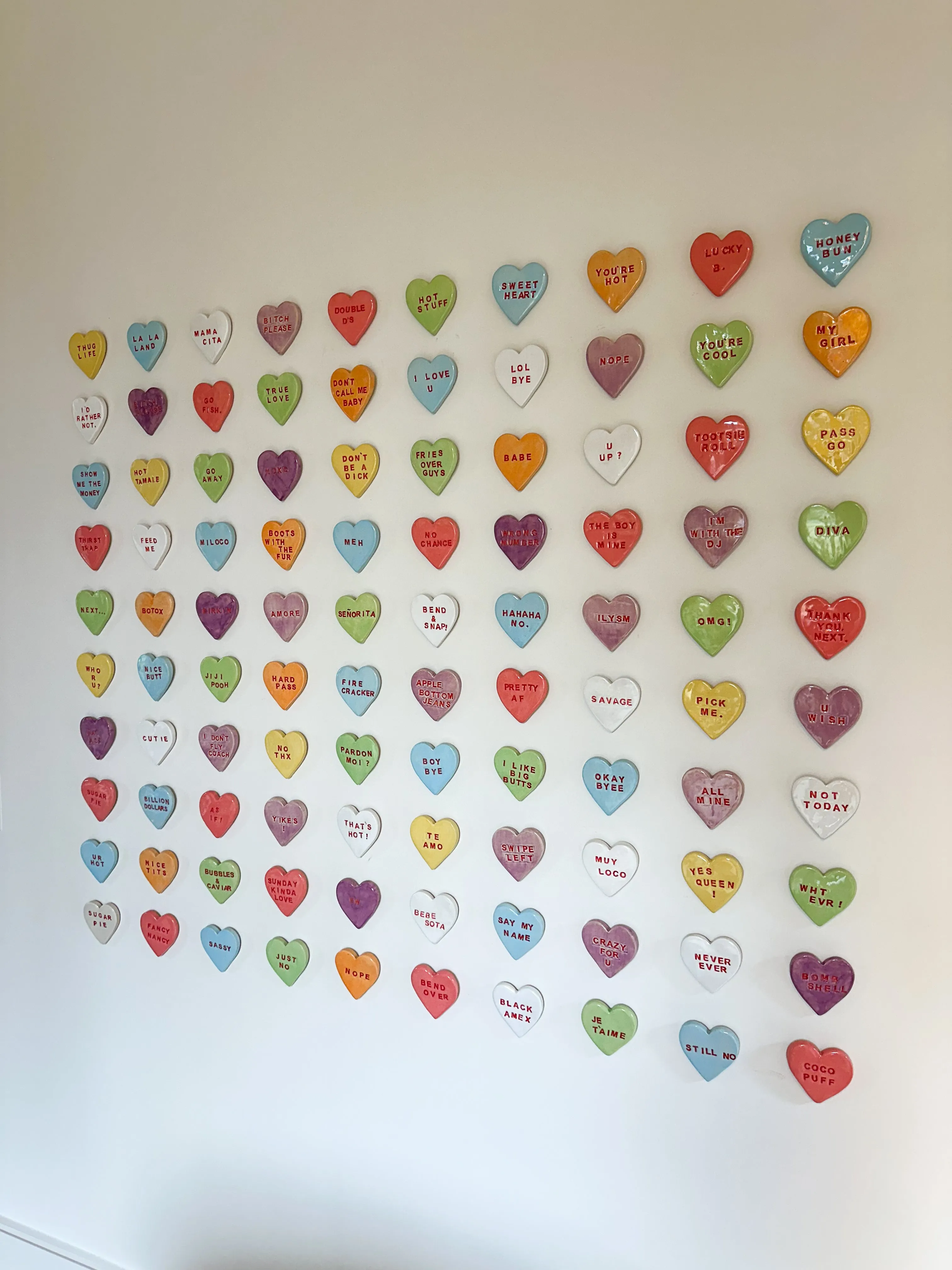 Half Dozen Ceramic Hearts ~ Set 92