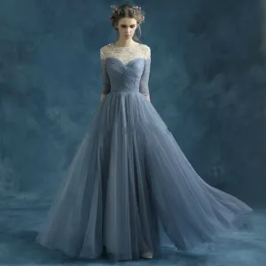 Half Sleeve Prom Dresses,A-Line Prom Dress,Evening Dress