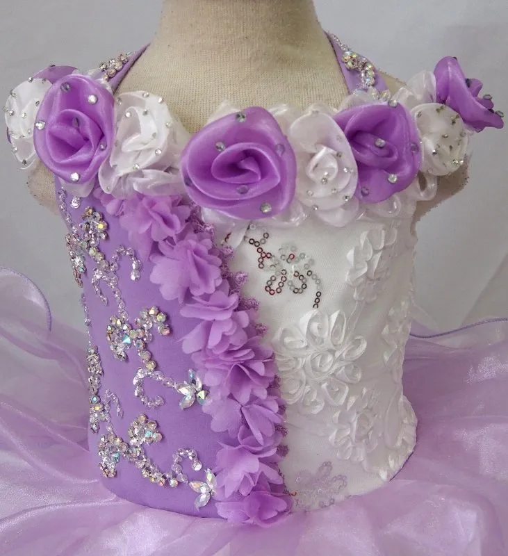 Halter Infant/toddler/baby/children/kids Girl's Pageant Dress  1~4T G025-5