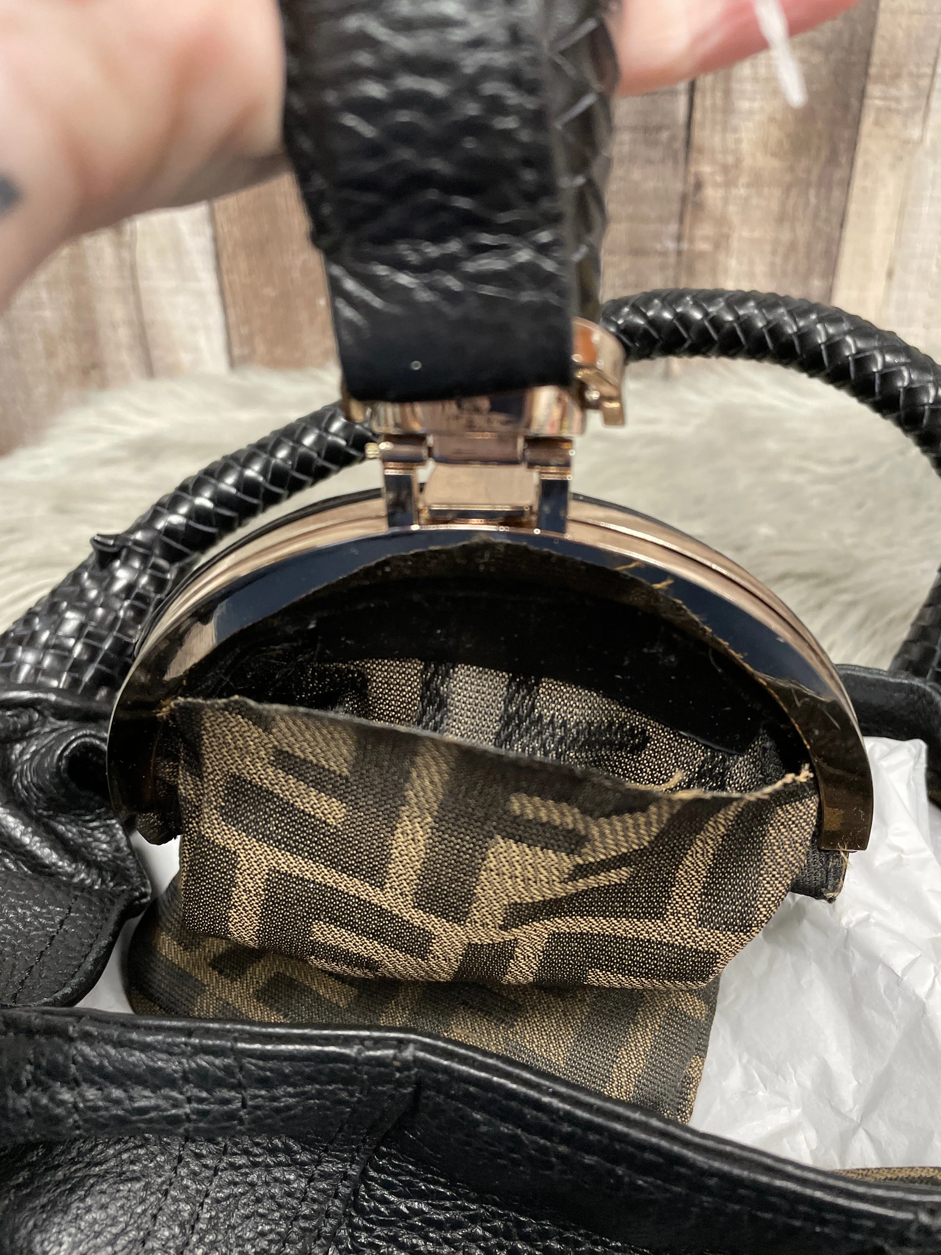 Handbag Luxury Designer By Fendi, Size: Large