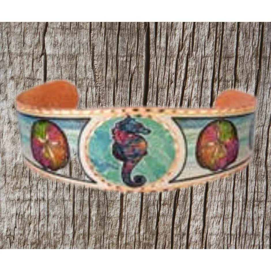 Handcrafted Seahorse & Sand dollar Bracelet