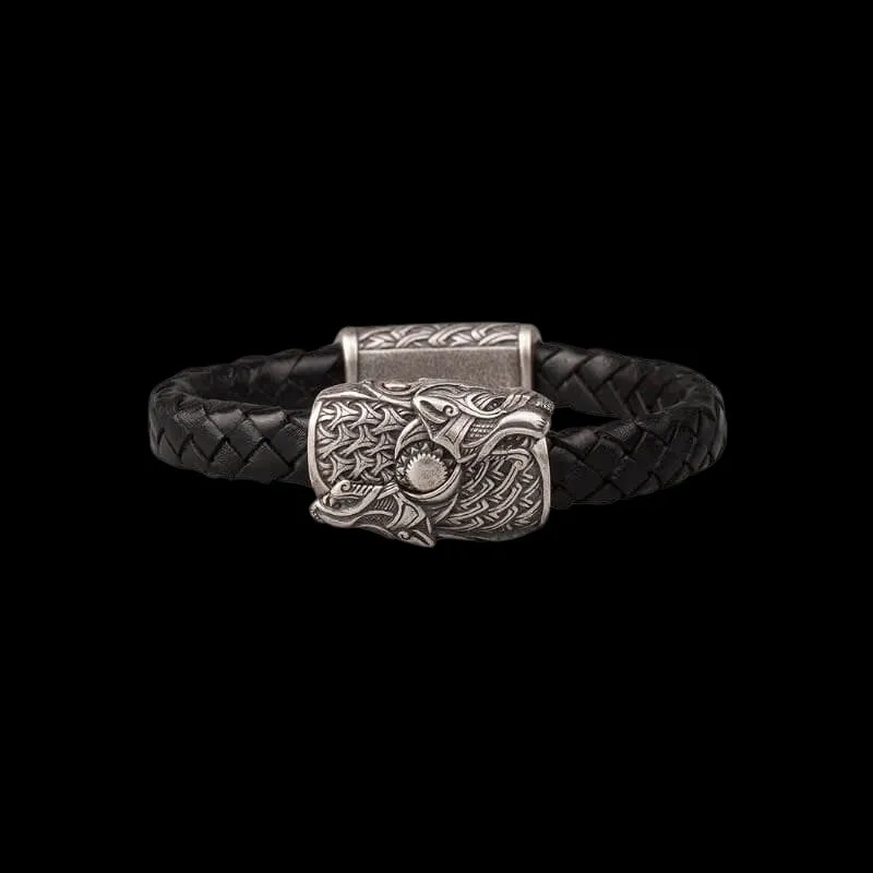 Handcrafted Wolf Hook Bracelet