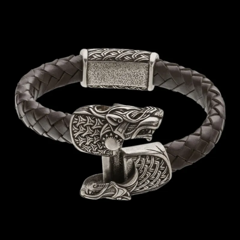 Handcrafted Wolf Hook Bracelet