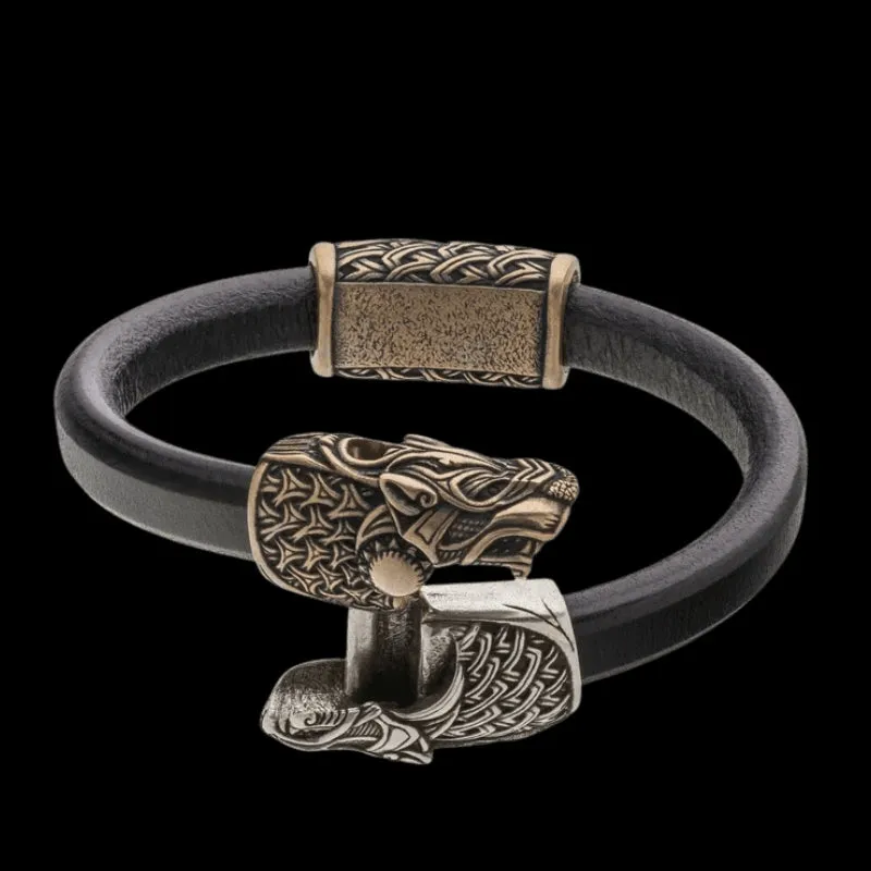 Handcrafted Wolf Hook Bracelet