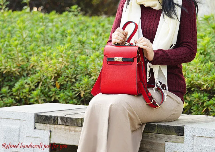 Handmade Italian Vegetable Leather Satchel Bag Messenger Shoulder Bag Crossbody Bag D036