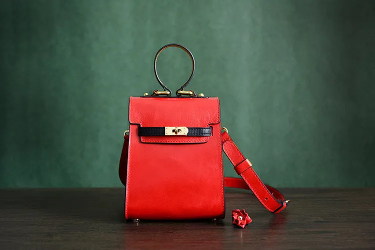 Handmade Italian Vegetable Leather Satchel Bag Messenger Shoulder Bag Crossbody Bag D036