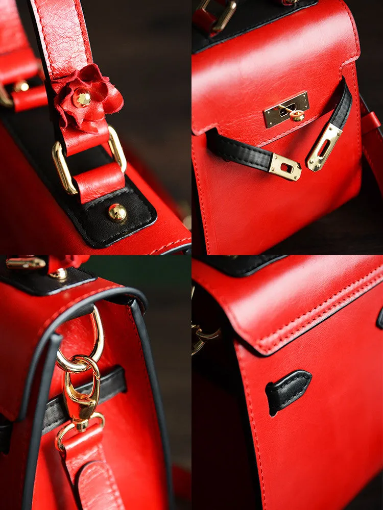Handmade Italian Vegetable Leather Satchel Bag Messenger Shoulder Bag Crossbody Bag D036