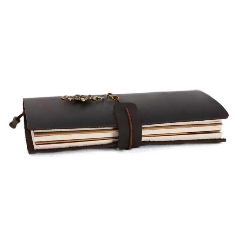 Handmade Leather Journal, Journals for Men, Leather Notebook, Rustic Leather Diary 00002