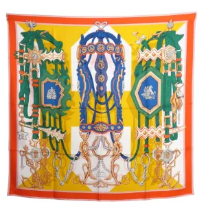 HERMES- "Brides & Destin" Print Silk Twill Scarf