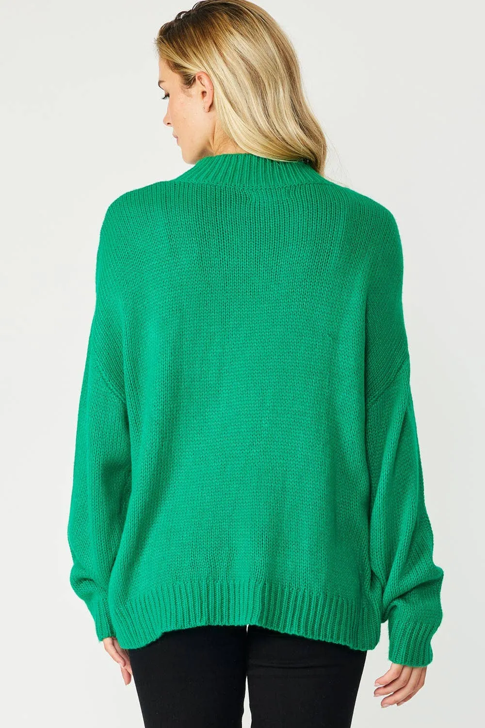 High Low Sweater | Emerald