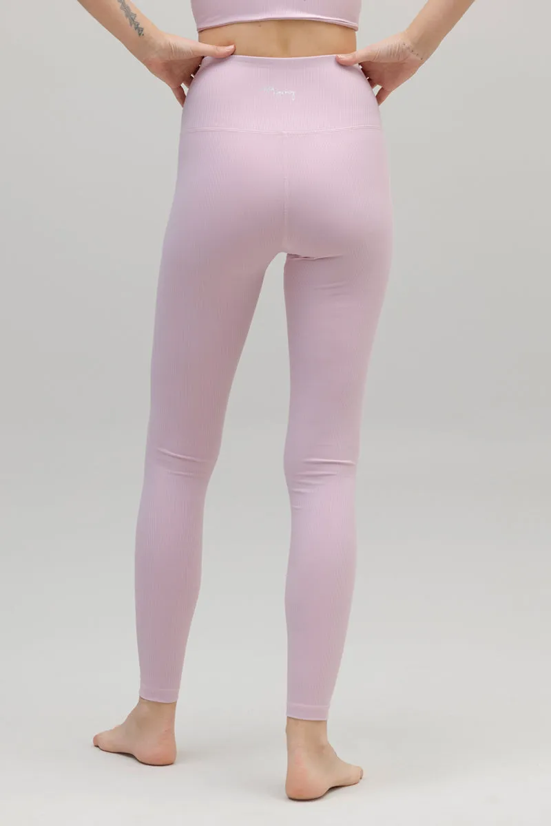 High-Waist Leggings Ripped Dawn Pink