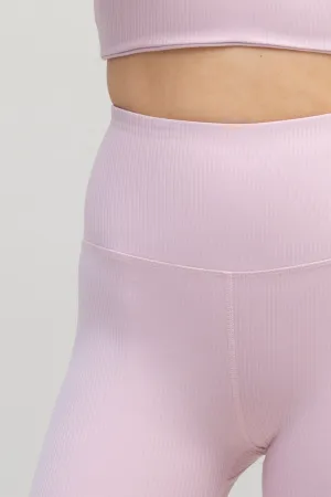 High-Waist Leggings Ripped Dawn Pink