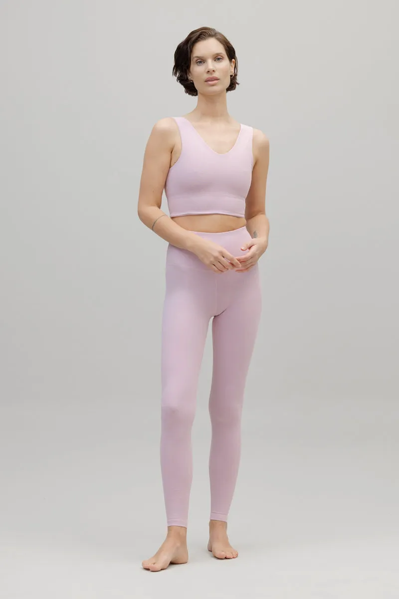 High-Waist Leggings Ripped Dawn Pink