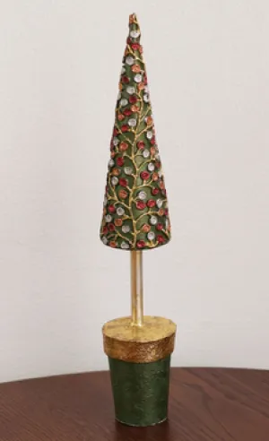 Holiday Royal Forest Bejeweled 12.5" Topiary Tree