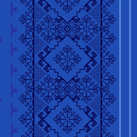 Homely Geometric Floral Blue 46920 Wallpaper