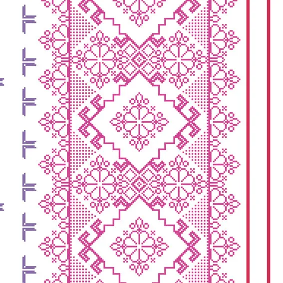 Homely Geometric Floral Purple White 46924 Wallpaper