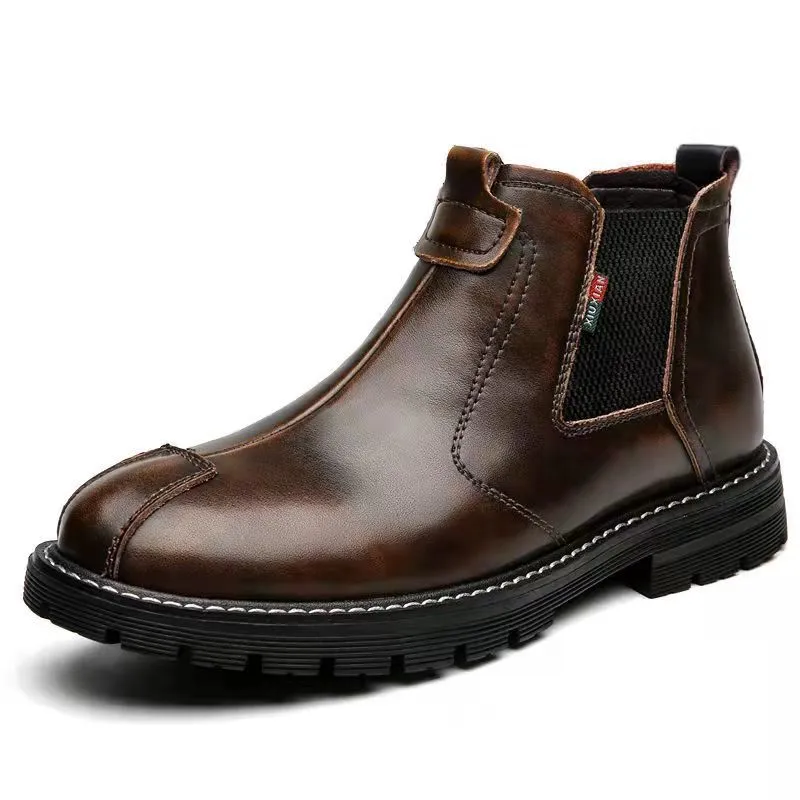 INSTOCK- Simple boots men's retro British leather boots