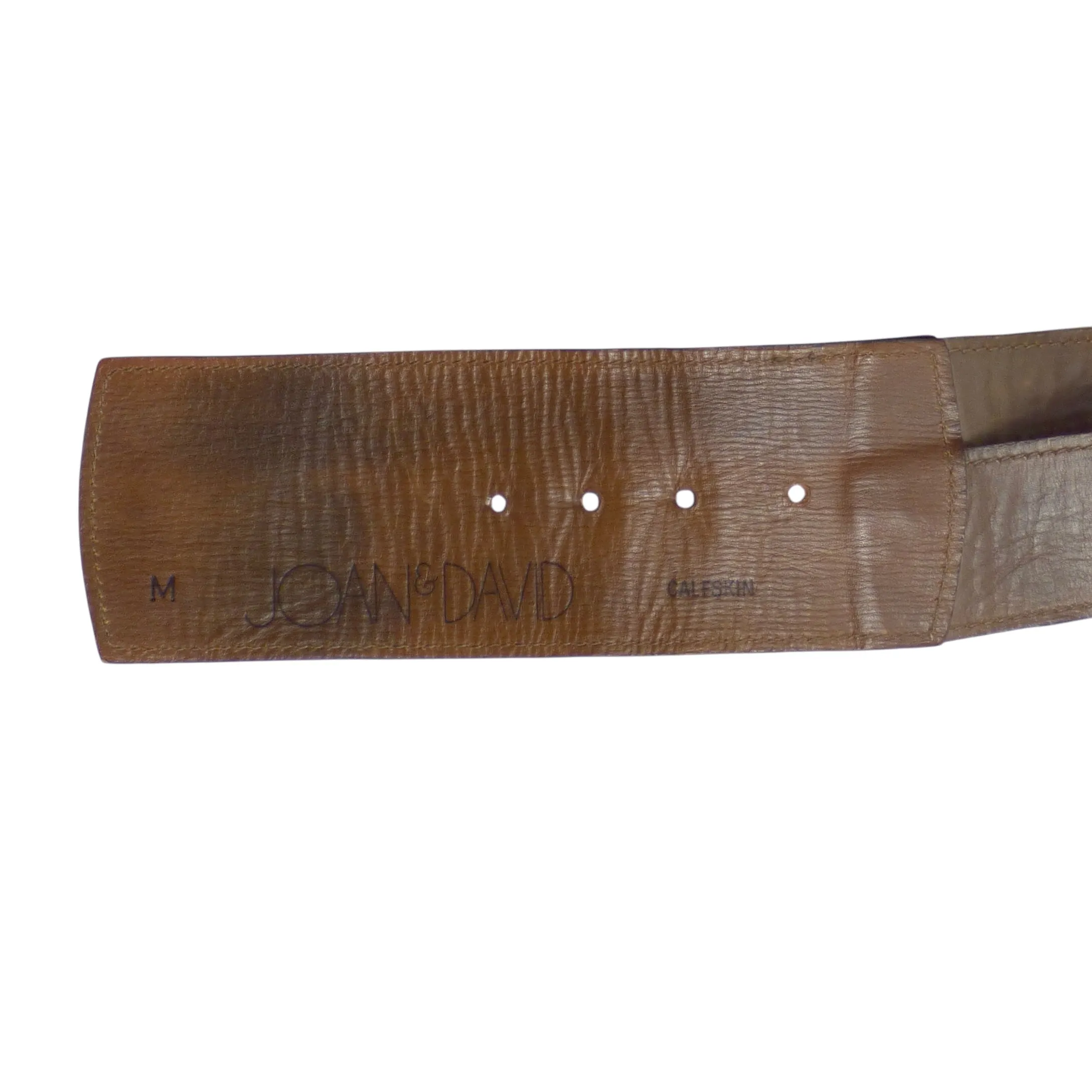JOAN & DAVID- 1980s Brown Double Strap Belt, Size Med