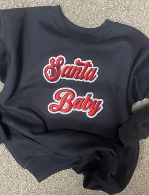 Kids Custom Metallic Santa Baby Sweatshirt