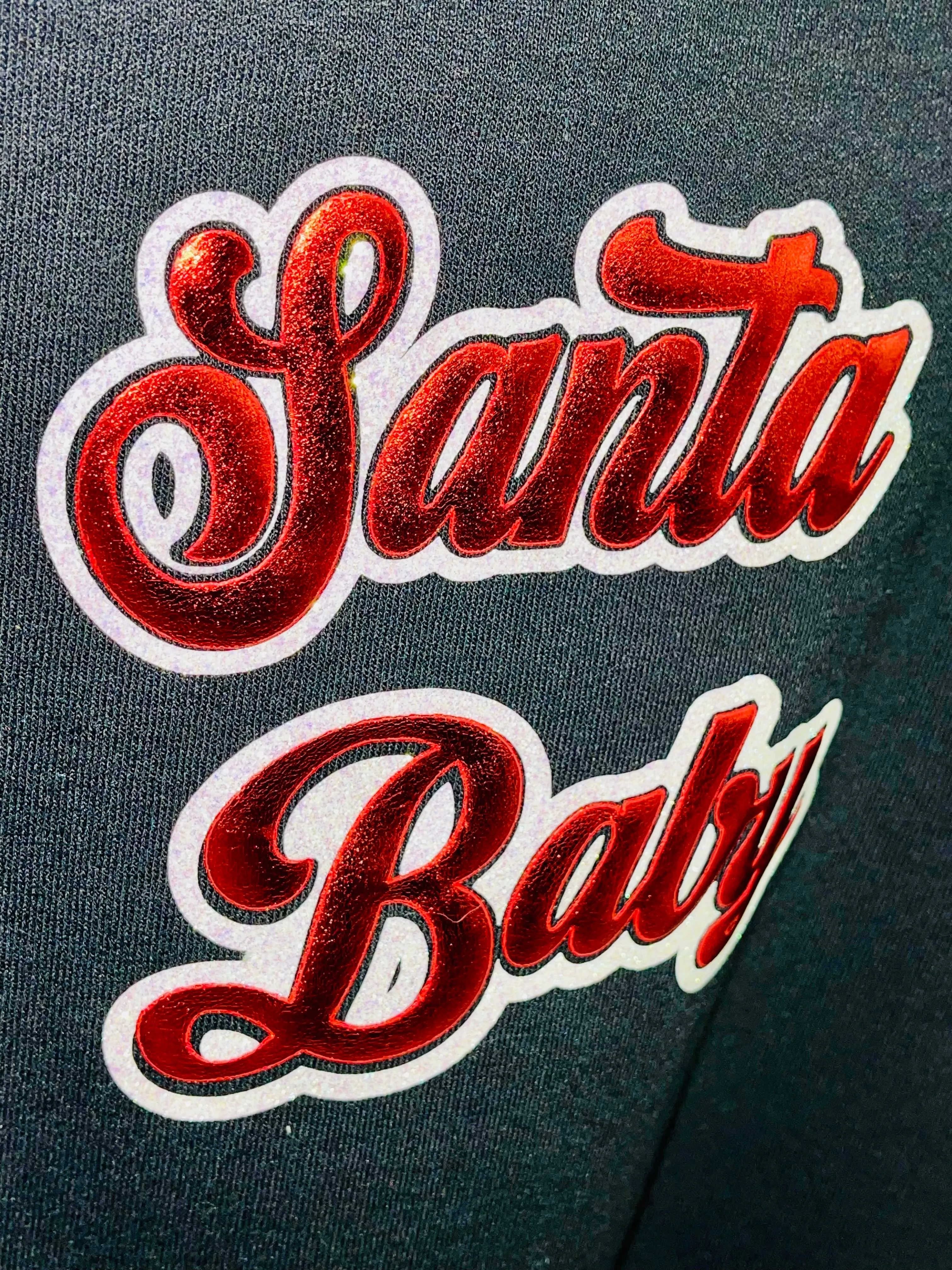 Kids Custom Metallic Santa Baby Sweatshirt